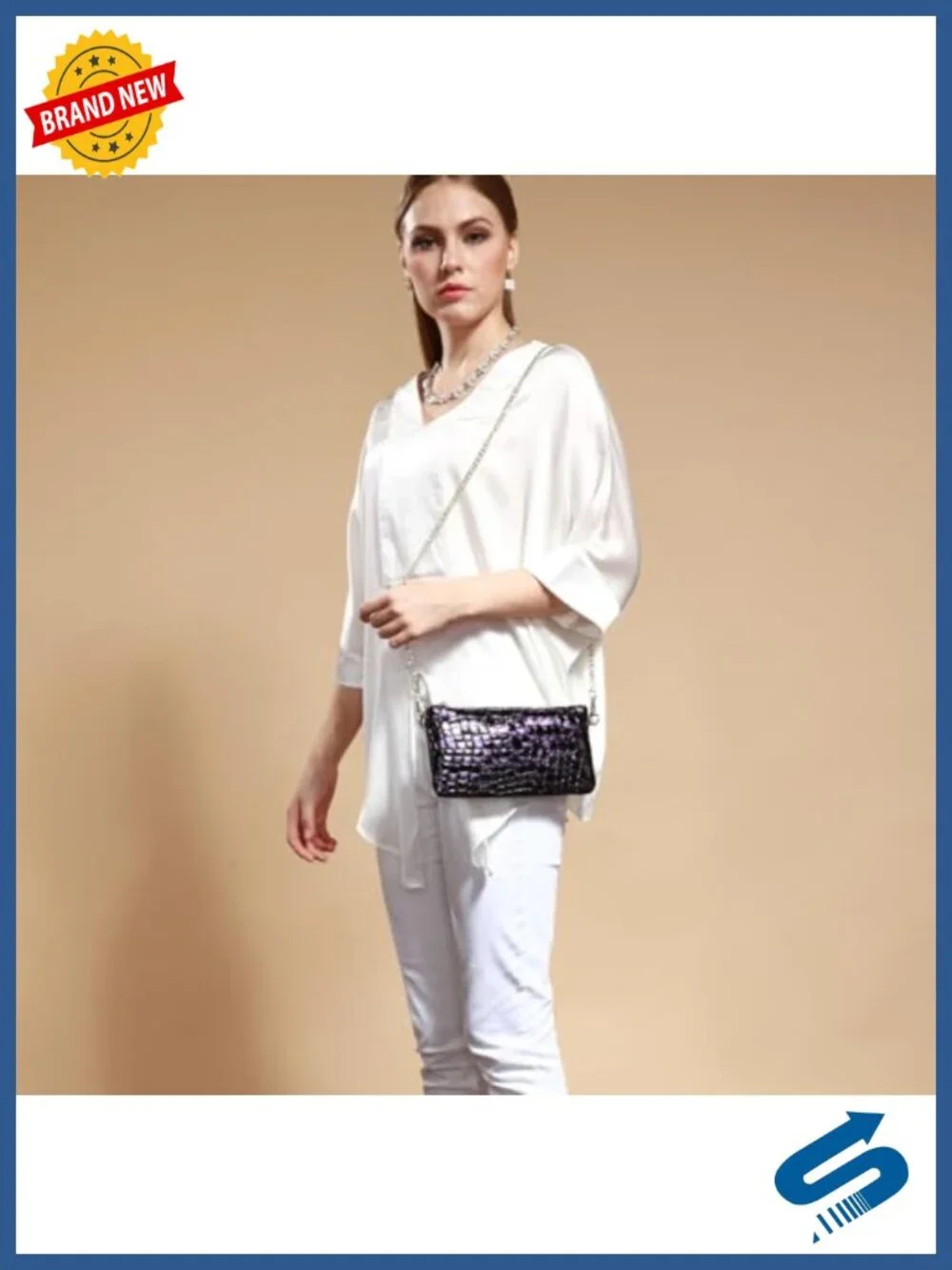 Genuine Leather Wristlet Clutch RFID Blocking Wallet Crossbody Bag